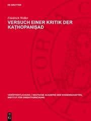 Cover von Versuch einer Kritik der Ka¿hopani¿ad