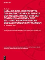 Cover von Einleitung und Übersicht. Stationen von +900 bis +550