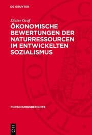 Cover von Ökonomische Bewertungen der Naturressourcen im entwickelten Sozialismus