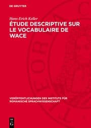 Cover von Étude descriptive sur le vocabulaire de Wace