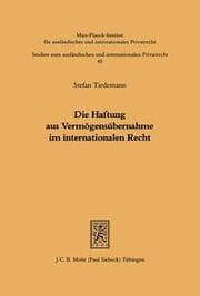 Cover von Die Haftung aus Vermögensübernahme im internationalen Recht