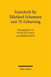 Cover von Festschrift für Ekkehard Schumann zum 70. Geburtstag