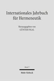 Cover von Internationales Jahrbuch für Hermeneutik 7/2008