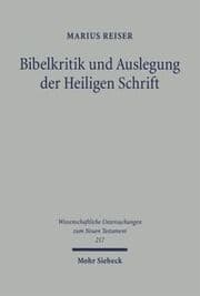 Cover von Bibelkritik und Auslegung der Heiligen Schrift