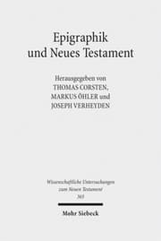 Cover von Epigraphik und Neues Testament