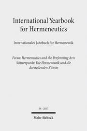 Cover von International Yearbook for Hermeneutics / Internationales Jahrbuch für Hermeneutik