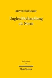 Cover von Ungleichbehandlung als Norm