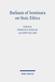 Cover von Barlaam of Seminara on Stoic Ethics