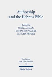 Cover von Authorship and the Hebrew Bible
