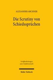Cover von Die Scrutiny von Schiedssprüchen