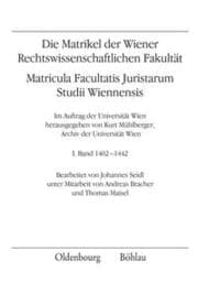 Cover von Die Matrikel der Wiener Rechtswissenschaftlichen Fakultät