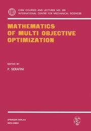 Cover von Mathematics of Multi Objective Optimization