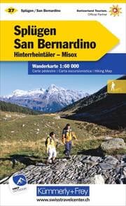 Cover von Kümmerly+Frey Wanderkarte 27 Splügen, San Bernardino 1:60.000