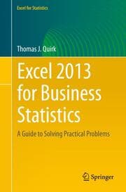 Cover von Excel 2013 for Business Statistics