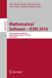 Cover von Mathematical Software - ICMS 2016