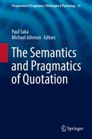 Cover von The Semantics and Pragmatics of Quotation