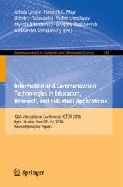 Cover von Information and Communication Technologies in Education, Research, and Industrial Applications