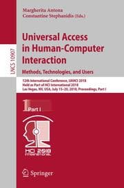Cover von Universal Access in Human-Computer Interaction. Methods, Technologies, and Users