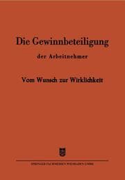 Cover von Die Gewinnbeteiligung der Arbeitnehmer