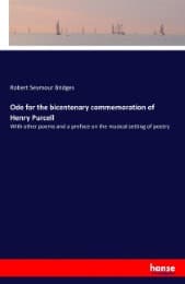 Cover von Ode for the bicentenary commemoration of Henry Purcell