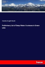 Cover von Preliminary List of Deep Water Crustacea in Green Lake