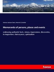 Cover von Memoranda of persons, places and events