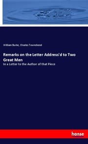 Cover von Remarks on the Letter Address'd to Two Great Men