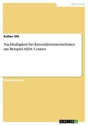 Cover von Nachhaltigkeit bei Kreuzfahrtunternehmen am Beispiel AIDA Cruises