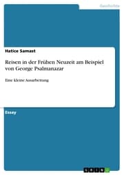 Cover von Reisen in der Frühen Neuzeit am Beispiel von George Psalmanazar