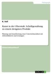Cover von Kunst in der Oberstufe. Schriftgestaltung zu einem designten Produkt