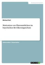 Cover von Motivation von Ehrenamtlichen im bayerischen Bevölkerungsschutz