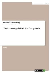 Cover von Niederlassungsfreiheit im Europarecht