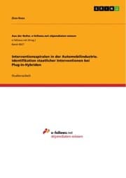 Cover von Interventionsspiralen in der Automobilindustrie. Identifikation staatlicher Interventionen bei Plug-In-Hybriden