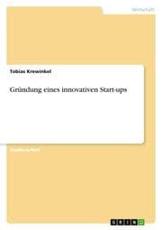 Cover von Gründung eines innovativen Start-ups