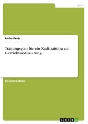 Cover von Trainingsplan für ein Krafttraining zur Gewichtsreduzierung