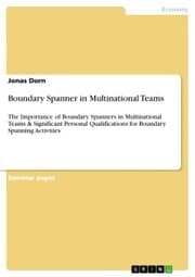 Cover von Boundary Spanner in Multinational Teams