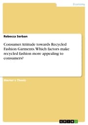 Cover von Consumer Attitude towards Recycled Fashion Garments. Which factors make recycled fashion more appealing to consumers?