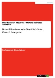 Cover von Board Effectiveness in Namibia's State Owned Enterprise