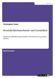 Cover von Persönlichkeitsmerkmale und Gesundheit