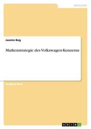 Cover von Markenstrategie des Volkswagen-Konzerns
