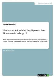 Cover von Kann eine Künstliche Intelligenz echtes Bewusstsein erlangen?