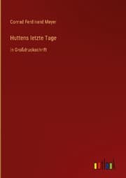 Cover von Huttens letzte Tage