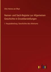 Cover von Namen- und Sach-Register zur Allgemeinen Geschichte in Einzeldarstellungen