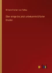 Cover von Über einige bis jetzt unbekannte Erfurter Drucke