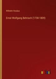 Cover von Ernst Wolfgang Behrisch (1738-1809)