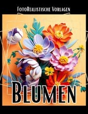 Cover von 3D Blumen Malbuch Black & White