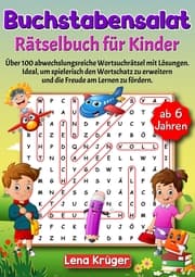 Cover von Buchstabensalat Rätselbuch für Kinder ab 6 Jahren