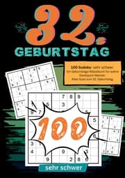 Cover von 32. Geburtstag- Sudoku Geschenkbuch