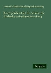 Cover von Korrespondenzblatt des Vereins für Niederdeutsche Sprachforschung