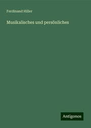 Cover von Musikalisches und persönliches